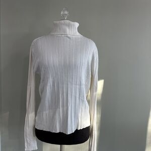 Cato Ribbed Turtleneck Top Size XL Cream NWT